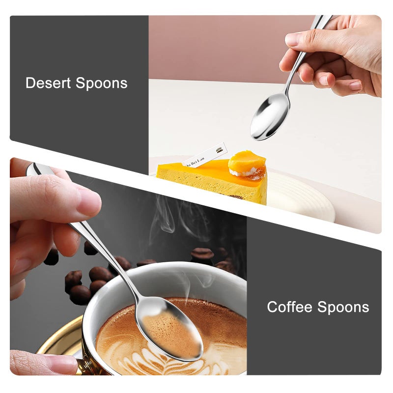 SONGZIMING Demitasse Espresso Spoons, Mini Coffee Spoon, 18/10 Stainless Steel Small Spoons for Dessert, Tea,Set of 8 - Image 5